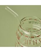 Vetro borosilicato multicolore Jolly Straw - 500 cc