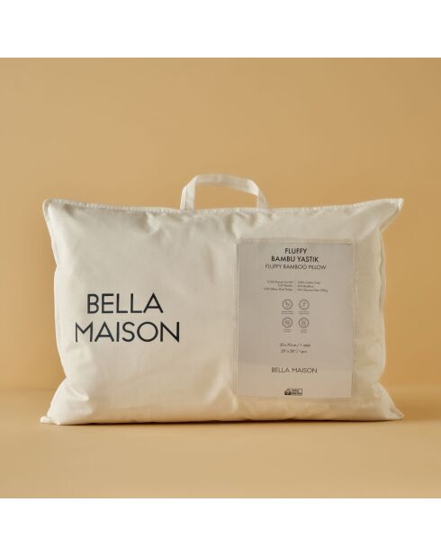 Oreiller moelleux en bambou blanc - 50x70 cm