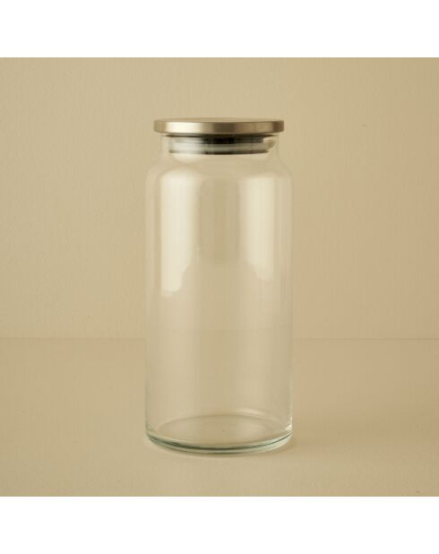 Barattolo Jely in metallo con coperchio naturale - 1400 cc