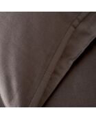 Set di 2 federe standard in raso marrone 100% cotone