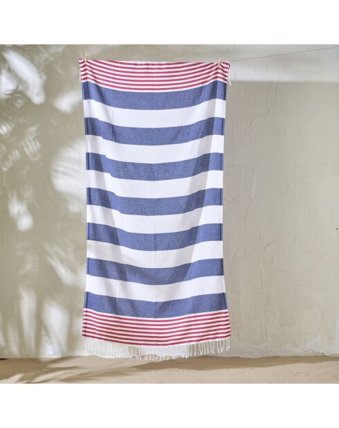 Peshtemal Heather rote Serviette - marineblau - 95x180 cm