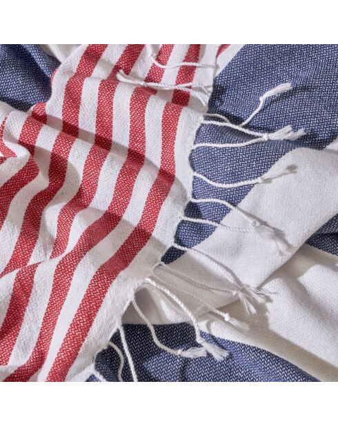 Peshtemal Heather rote Serviette - marineblau - 95x180 cm