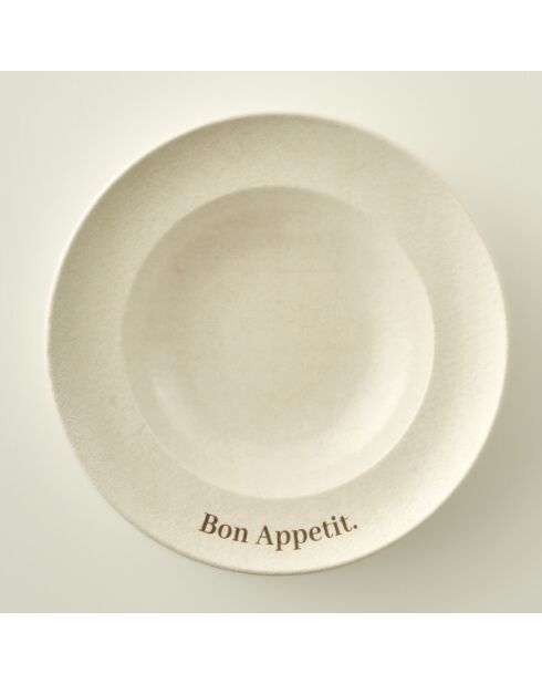 Assiette à pâtes Bon Appétit crème - 28 cm