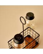 Set saliera e pepiera Spark nero - 12x6,5x20,5 cm