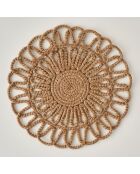 Rozebruine gebreide placemat - 35 cm