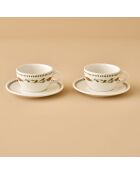 Lot de 2 tasses à thé Tulipe multicolores - 270 cc