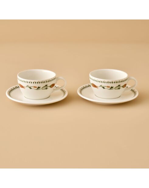 Set di 2 tazze da tè Tulip multicolore - 270 cc