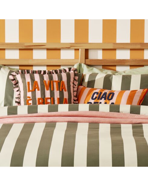 Copripiumino matrimoniale 100% cotone verde - 200x220 cm