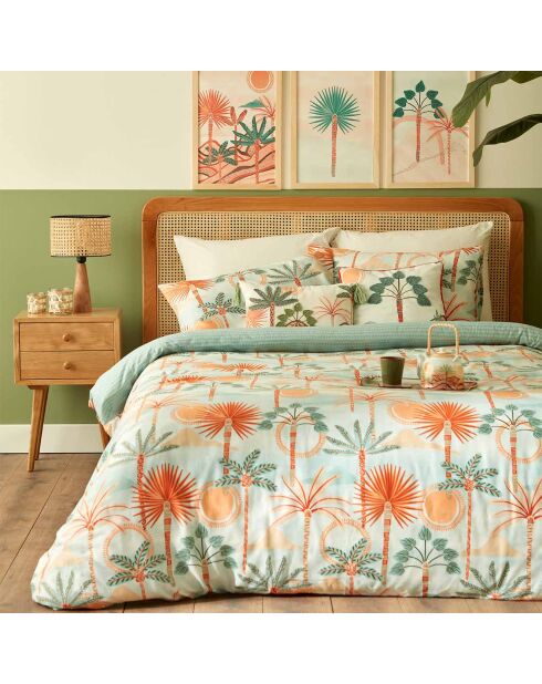 Copripiumino astratto Safari in raso di cotone 100% multicolore - 260x240 cm