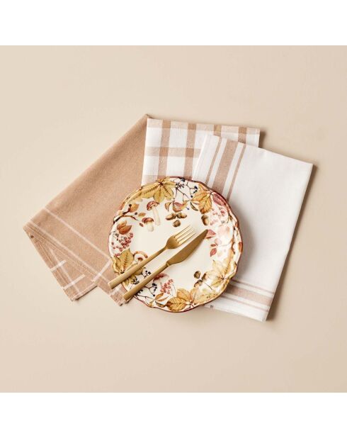 Set di 3 strofinacci Liberty beige