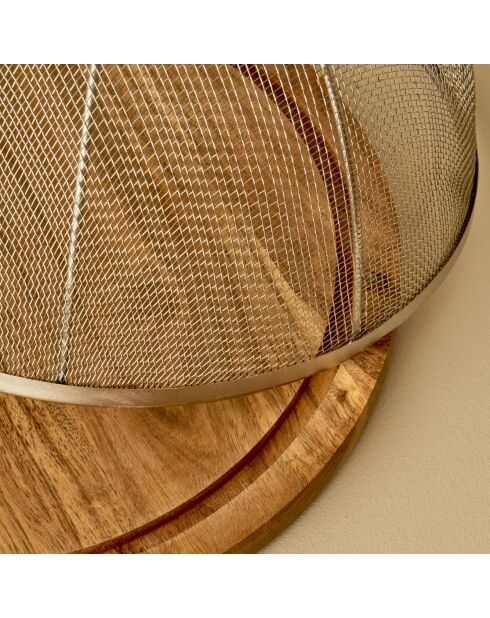 Présentoir à gâteaux Spark avec protège-gâteau naturel - 30,5x17 cm