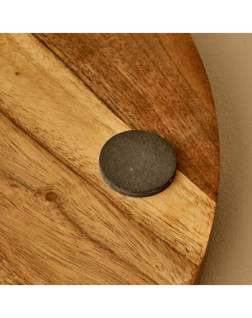 Présentoir à gâteaux Spark avec protège-gâteau naturel - 30,5x17 cm