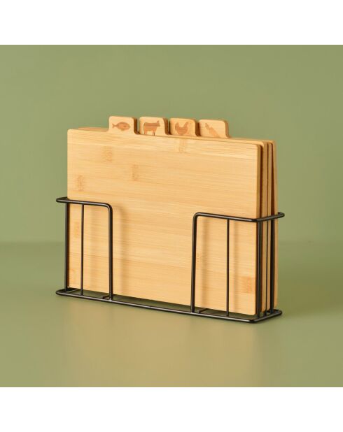 Set di 4 taglieri Curvi naturali