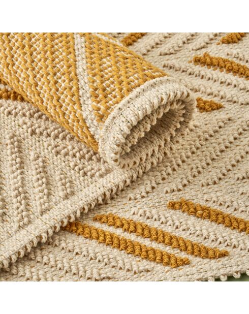Lot de 2 tapis d'angle moutarde
