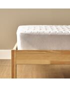 Coprimaterasso trapuntato in microfibra impermeabile bianco - 160x200 cm