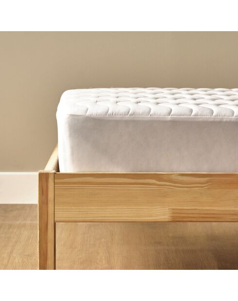 Coprimaterasso trapuntato in microfibra impermeabile bianco - 160x200 cm