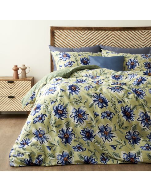 Copripiumino matrimoniale Marlowe in 100% cotone satinato verde - 200x220 cm