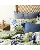 Copripiumino matrimoniale Marlowe in 100% cotone satinato verde - 200x220 cm