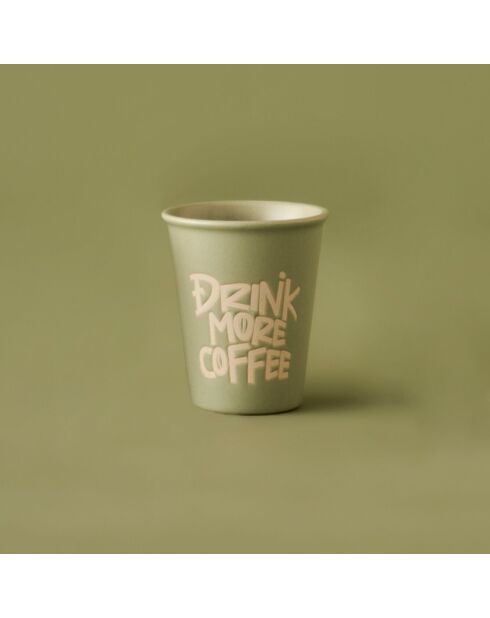 Espressotasse aus grünem Steinzeug, 100 ml