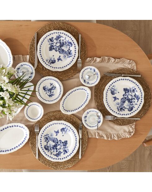 Set de desayuno Vanessa azul - 26 piezas