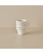 Set di 2 tazzine da caffè nere Coffeeaholic