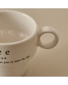 Set di 2 tazzine da caffè nere Coffeeaholic