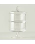 Plat à Biscuits 2 étages Alice naturel - 15x28 cm