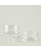 Plat à Biscuits 2 étages Alice naturel - 15x28 cm