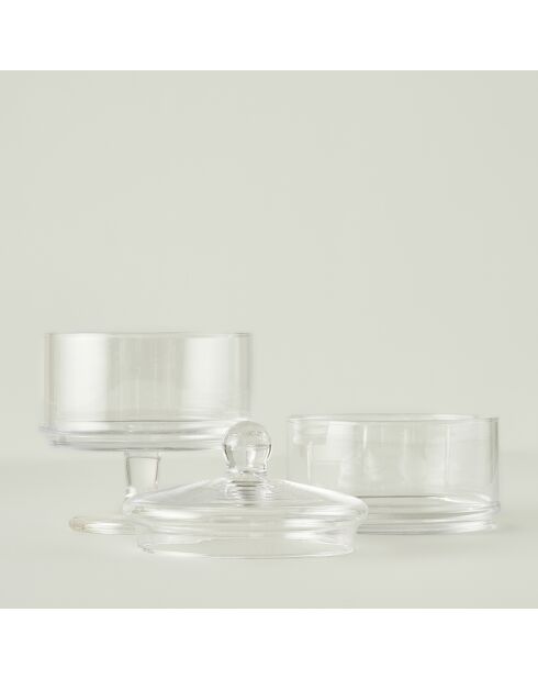 Plat à Biscuits 2 étages Alice naturel - 15x28 cm