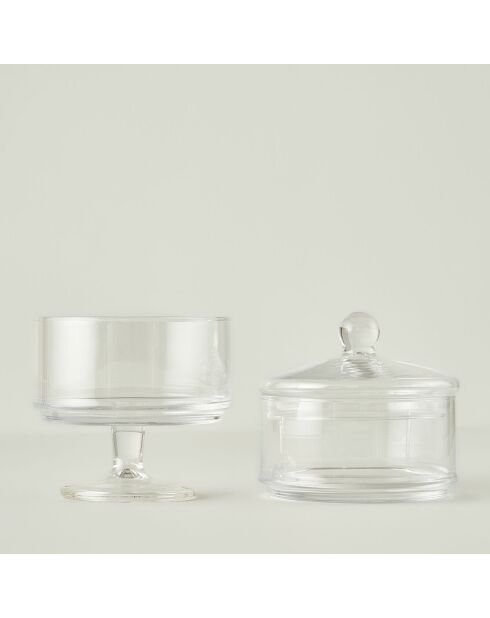 Plat à Biscuits 2 étages Alice naturel - 15x28 cm