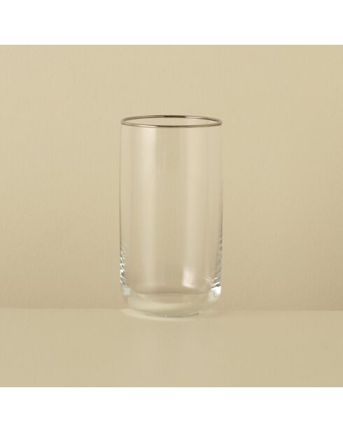 Hochwertiges silbernes Erfrischungsgetränkeglas - 365 cc