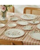 Set de desayuno multicolor Flores - 26 piezas