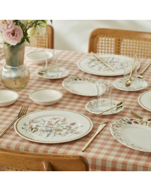 Set de desayuno multicolor Flores - 26 piezas