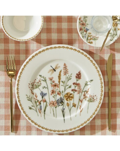 Set de desayuno multicolor Flores - 26 piezas