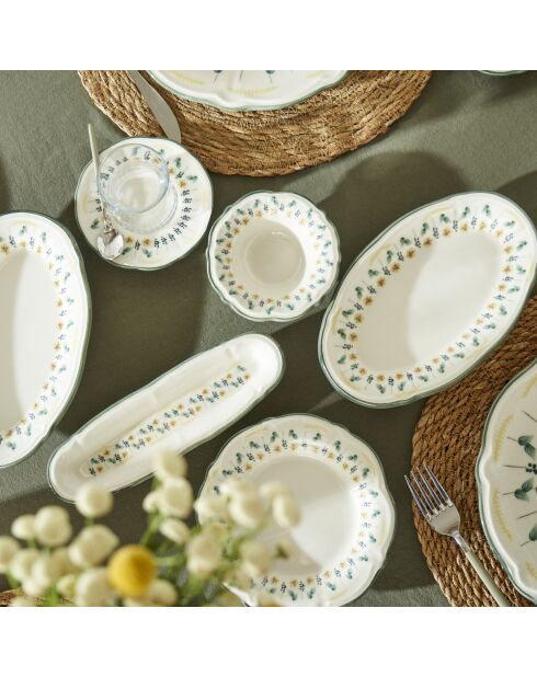 Set de desayuno verde Adelina - 26 piezas