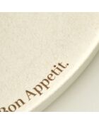Plat de service Bon Appétit crème - 26x13 cm
