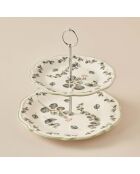 Plat à biscuits à deux étages Ocaliptus vert