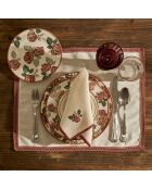 Set de table matelassé à roses crème - 35x45 cm