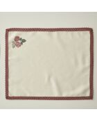 Set de table matelassé à roses crème - 35x45 cm