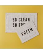 Lot de 2 Tapis imprimés Clean&Fresh blancs