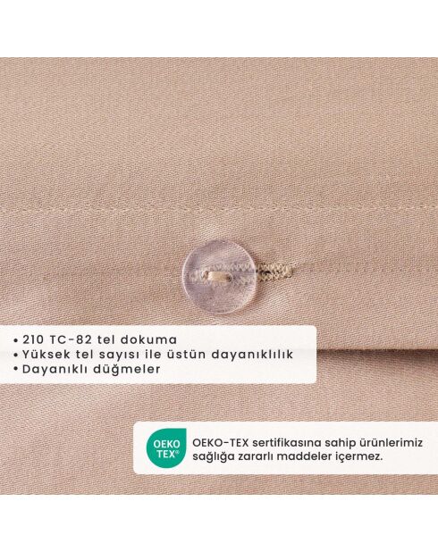 Copripiumino matrimoniale Arno in raso di visone 100% cotone - 260x240 cm