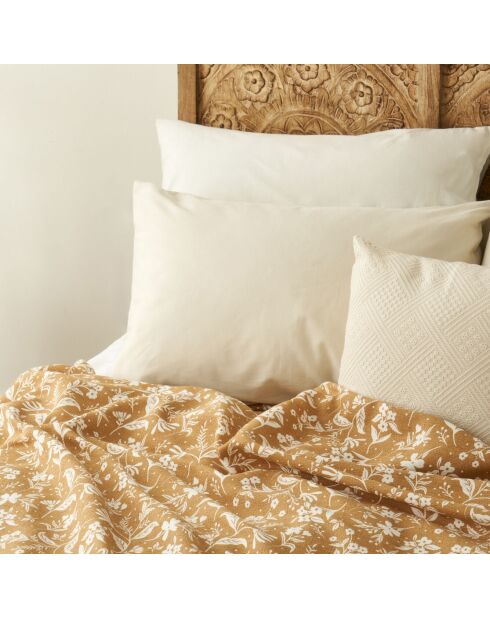 Copriletto matrimoniale Heather color senape - 200x220 cm