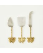 Coltello da formaggio Palm incastonato in oro