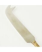 Coltello da formaggio Palm incastonato in oro