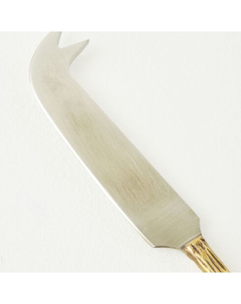 Coltello da formaggio Palm incastonato in oro