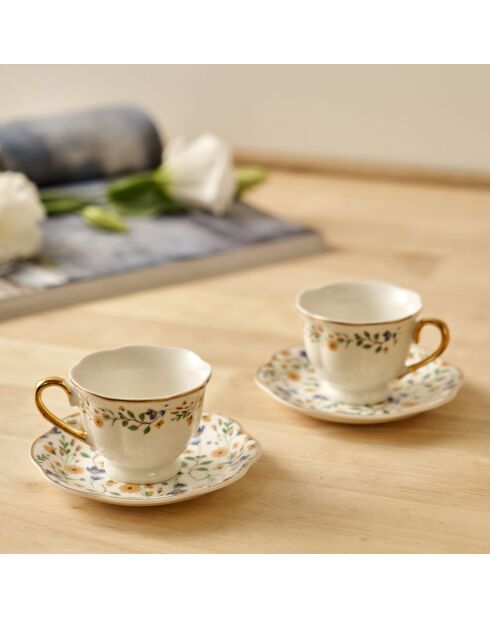 Set di 2 tazze da caffè Juliette multicolori