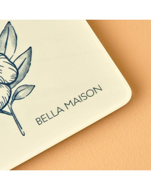 Tagliere in vetro blu bianco blu - 35x25 cm