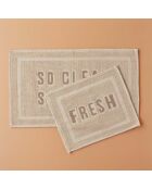 Lot de 2 Tapis imprimés Clean&Fresh crème
