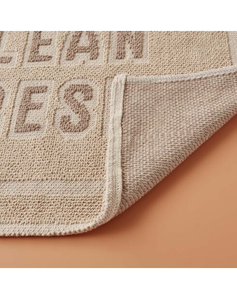 Lot de 2 Tapis imprimés Clean&Fresh crème