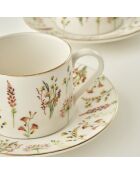 2 mehrfarbige Flores-Teetassen - 180 cc